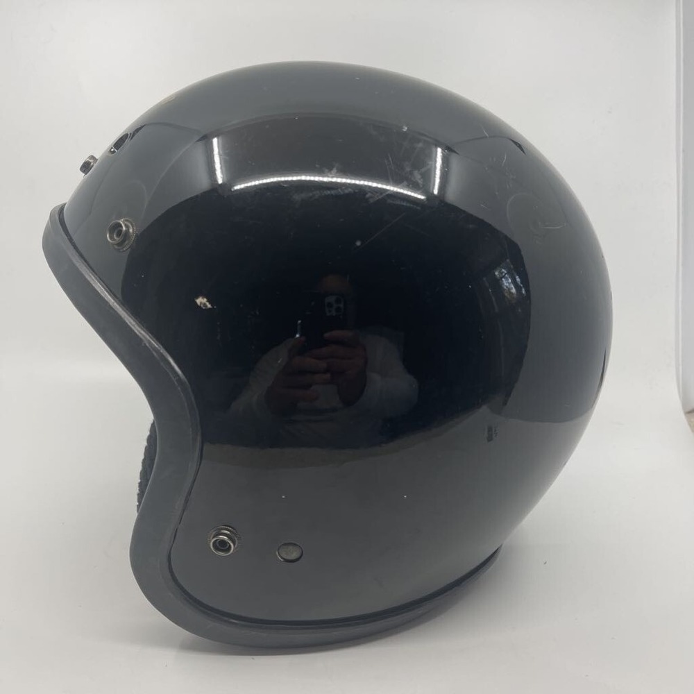 Fulmer AF-20 Motorcycle Helmet‎ Adult Large Black Good Open Face DOT Approved - Picture 9 of 10